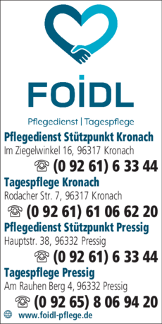 Anzeige Foidl Elisabeth, Häusliche Kranken- u. Altenpflege