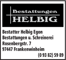 Anzeige Helbig Egon