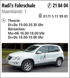 Anzeige Fahrschule Rudis Fahrschule