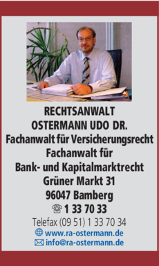 Anzeige Ostermann Udo Dr., Rechtsanwalt
