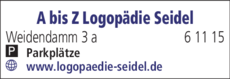 Anzeige A bis Z Logopädie Seidel