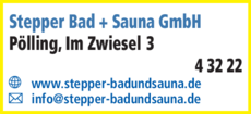 Anzeige Stepper Bad + Sauna GmbH