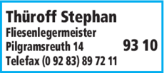 Anzeige Thüroff Stephan