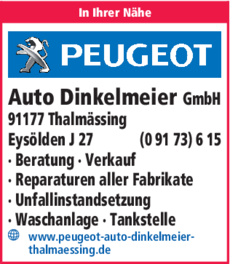 Anzeige Auto Dinkelmeier GmbH