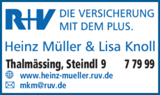 Anzeige Müller Heinz & Knoll Lisa R+V Versicherungen