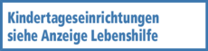 Anzeige Kindertageseinrichtungen