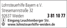 Anzeige Lohnsteuerhilfe Bayern e.V.