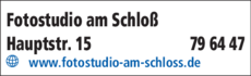 Anzeige Fotostudio am Schloß
