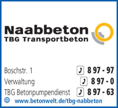 Anzeige Betonwerk TBG Transportbeton