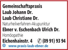 Anzeige Gemeinschaftspraxis Laub J. Dr.