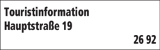 Anzeige Touristinformation