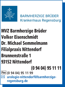 Anzeige Urologie in den Barmherzigen Brüder