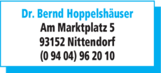 Anzeige Hoppelshäuser Bernd Dr.