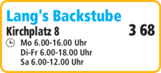 Anzeige Langs Backstube
