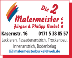 Anzeige Burkel Jürgen und Philipp GbR