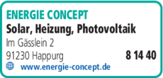 Anzeige ENERGIE CONCEPT