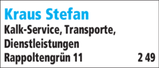 Anzeige Kraus Stefan