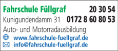 Anzeige Fahrschule Füllgraf