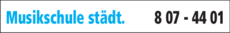Anzeige Musikschule städt.