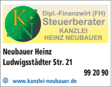 Anzeige Steuerberater Neubauer Heinz