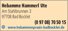 Anzeige Hammerl Ute
