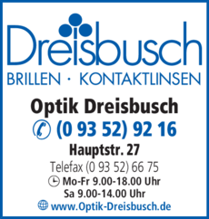 Anzeige Optik Dreisbusch