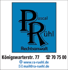Anzeige Rechtsanwalt Rühl Pascal