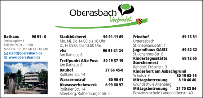 Anzeige Stadt Oberasbach