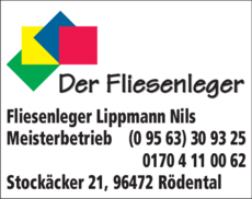 Anzeige Fliesenleger Lippmann Nils
