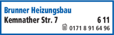 Anzeige Brunner Heizungsbau
