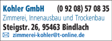 Anzeige Kohler GmbH