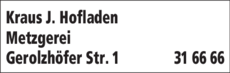 Anzeige Kraus J.