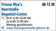 Anzeige Friseur Maxs