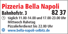 Anzeige Pizzeria Bella Napoli
