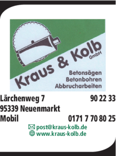 Anzeige KRAUS & KOLB