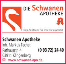 Anzeige Schwanen-Apotheke Inh. Markus Techet