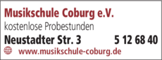 Anzeige Musikschule Coburg e.V.