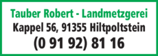 Anzeige Tauber Robert