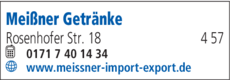 Anzeige Meißner - Getränke