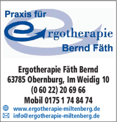 Anzeige Ergotherapie Fäth Bernd