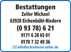 Anzeige Zeller Michael