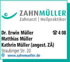Anzeige Müller Erwin Dr.