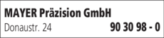 Anzeige Mayer Präzision GmbH