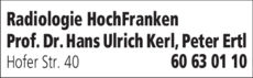 Anzeige Radiologie HochFranken (Prof. Dr. Kerl und Peter Ertl)