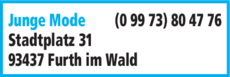 Anzeige Junge Mode
