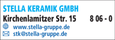 Anzeige STELLA KERAMIK GMBH