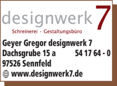 Anzeige Geyer Gregor designwerk 7