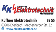 Anzeige Küffner Elektrotechnik