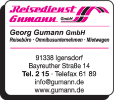 Anzeige Gumann Reisedienst