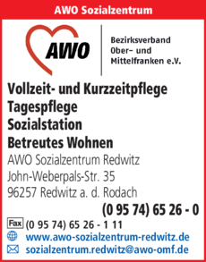 Anzeige AWO Sozialzentrum Redwitz